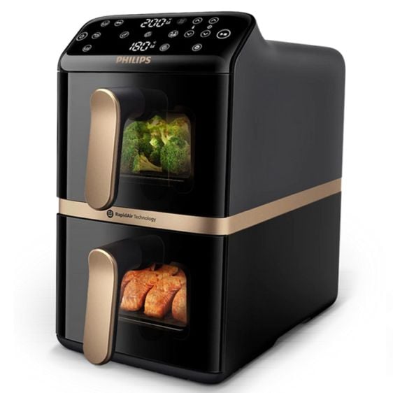 Airfryer PHILIPS NA462/70 Airfryer 4000 Series, 10 l, double basket