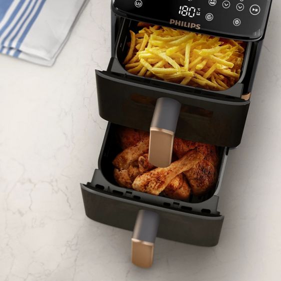 Airfryer PHILIPS NA462/70 Airfryer 4000 Series, 10 l, double basket