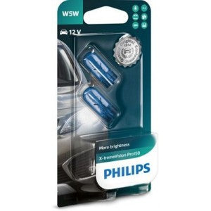 PHILIPS X-TREMEVISION PRO150 W5W 3400K 5W 12V CARTON BLISTER X2 PCS