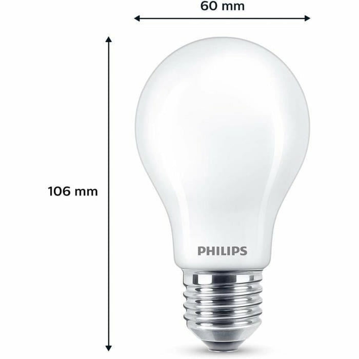 LED lamp Philips A60 E27 Soft green E 7 W 60 W E27 806 lm 3 Units (2700 K)