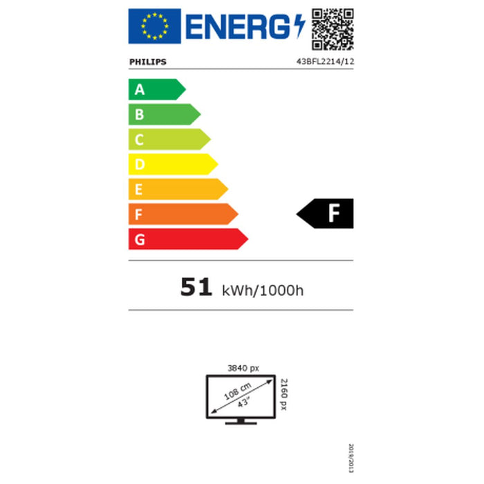 PHILIPS 43BFL2214/12 43inch B-Line 4K UHD Chromecast built-in Google Play Store DVB-C/T/T2 Tuner HDMI Scheduler Auto on/off