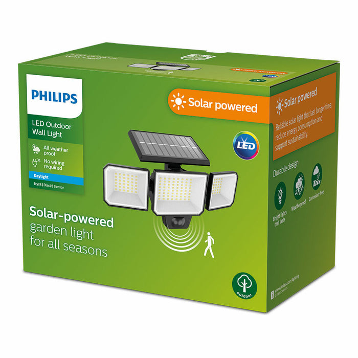 Solar-powered spotlight Philips 8,7 W 5000 K 29 x 11,7 x 16,8 cm Black Solar