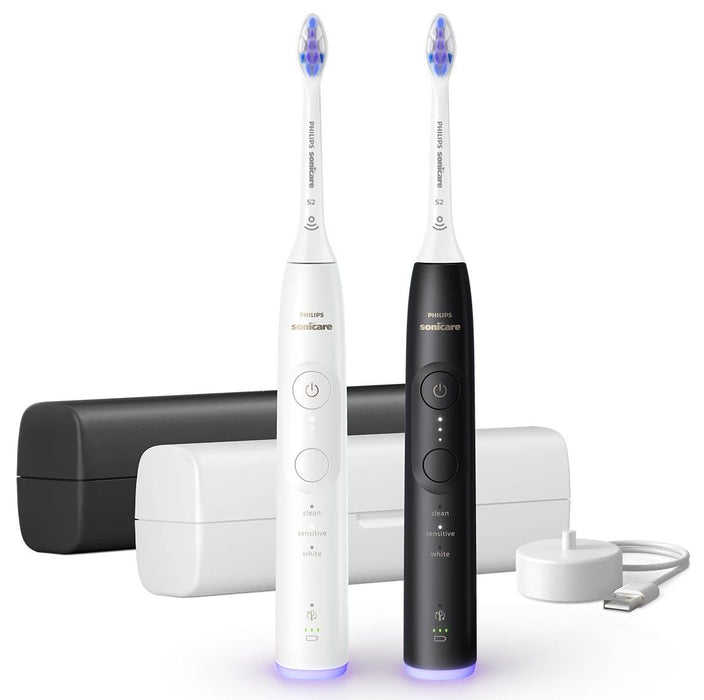 Philips Electric Toothbrush Sonicare 6500 Series Duo Pack with Case HX7419/01 Black/White EU