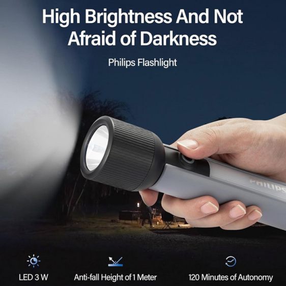 LED flashlight PHILIPS SFL1183/10, 400 Lumens