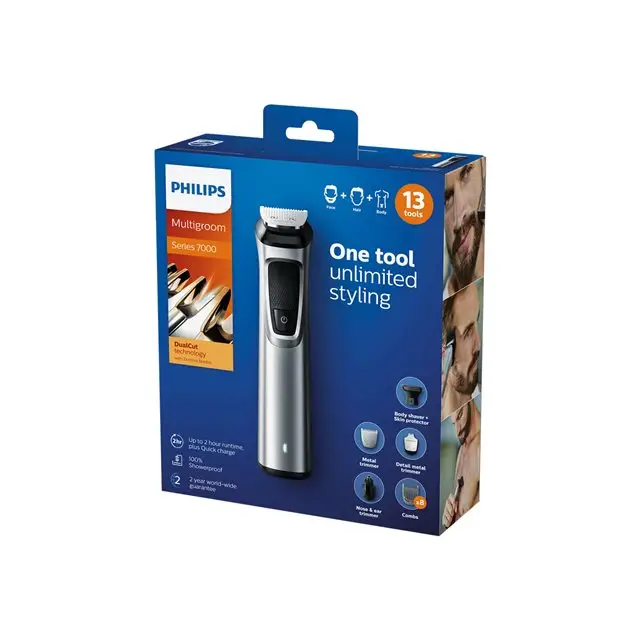 PHILPS Multigroom Series 7000 13in1 up to 120 min cordless use - Тримери за лице и тяло / One Blade<<<Грижа за