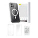 Phone case Baseus Magnetic Crystal Clear for iPhone 12 (transparent) with all-tempered-glass screen protector
