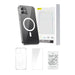 Phone case Baseus Magnetic Crystal Clear for iPhone 12 (transparent) with all-tempered-glass screen protector