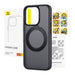 Phone Case Baseus SkyRing Magnetic with Stand for iP 14 Pro Max + tempered-glass and cleaning kit (black) - Protective