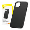 Phone Case for iPhone 15 Pro Baseus Fauxther Series (Black) - Protective cases for smartphones<<<Cases<<<GSM