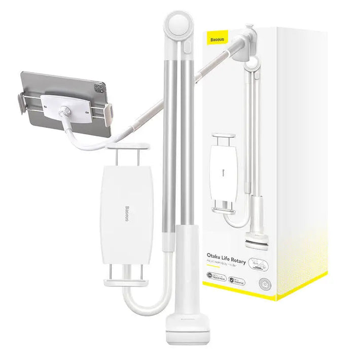 Phone / tablet rotary clip holder Baseus Otaku Life Rotary Pro (silver) - Bases and stands<<<stands<<<tripods<<<Selfie
