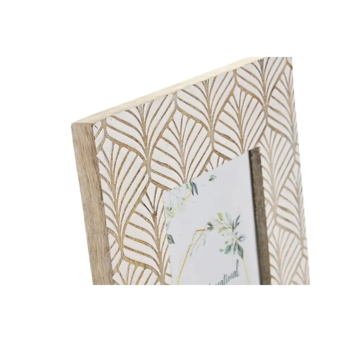 Photo frame DKD Home Decor 22,5 x 2 x 28 cm Crystal Brown White Mango wood Urban - Декорация и Осветление<<<Дом