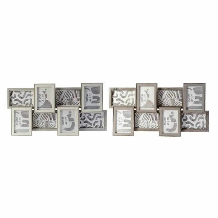 Photo frame DKD Home Decor 60 x 3 x 32 cm Crystal Grey Brown MDF Wood Urban (2 Units) - Декорация и Осветление<<<Дом