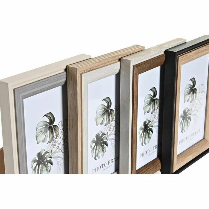 Photo frame DKD Home Decor Grey Beige Brown White Tropical MDF Wood (15 x 1,5 x 20 cm) (4 Units) - Декорация и