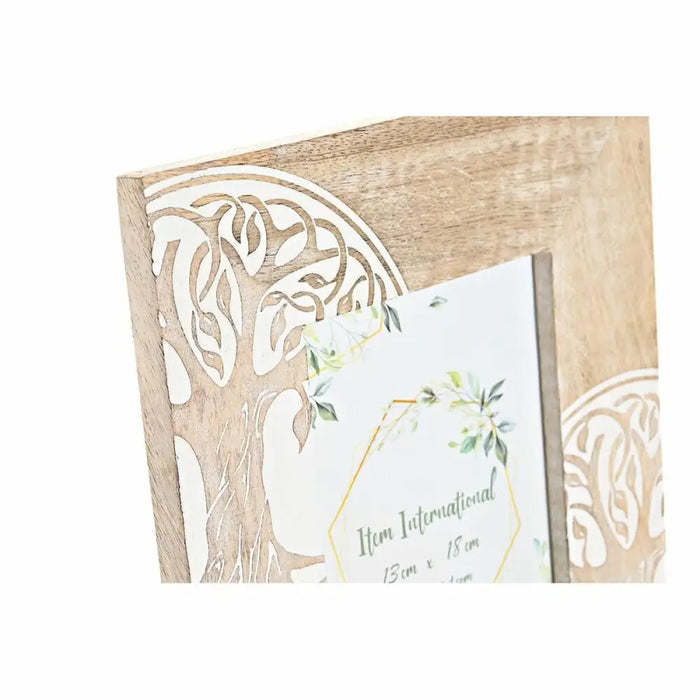 Photo frame DKD Home Decor White Brown Wood Crystal Mango wood Tree Indian Man 23 x 2 x 28 cm - Декорация и