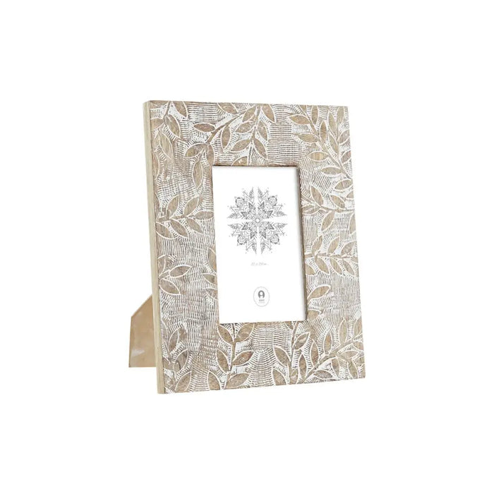 Photo frame DKD Home Decor White Natural Crystal Mango wood Indian Man 20 x 1,3 x 25 cm - Декорация и Осветление<<<Дом