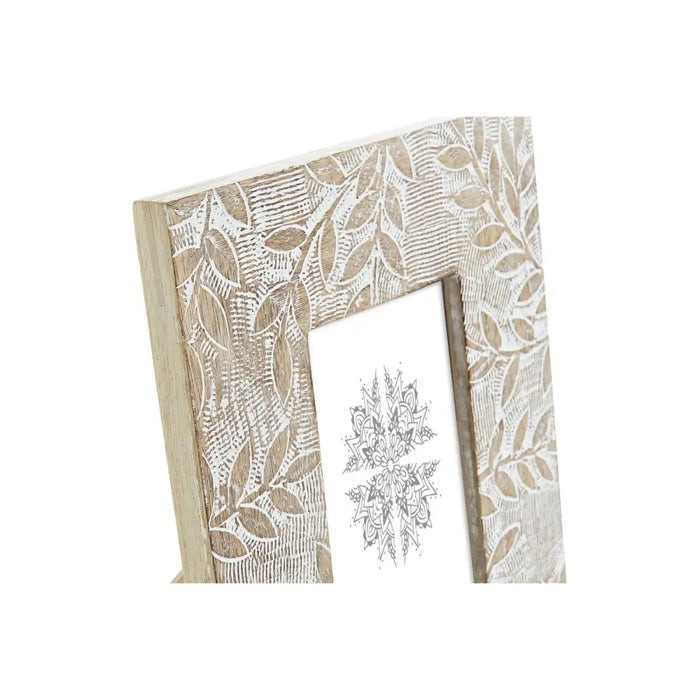 Photo frame DKD Home Decor White Natural Crystal Mango wood Indian Man 20 x 1,3 x 25 cm - Декорация и Осветление<<<Дом