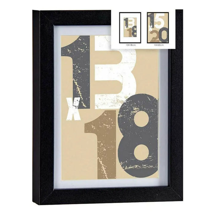 Photo frame Gift Decor Black Glass MDF Wood (6 Units) - Декорация и Осветление<<<Дом Градина<<<BigBuy&&&Рамки за