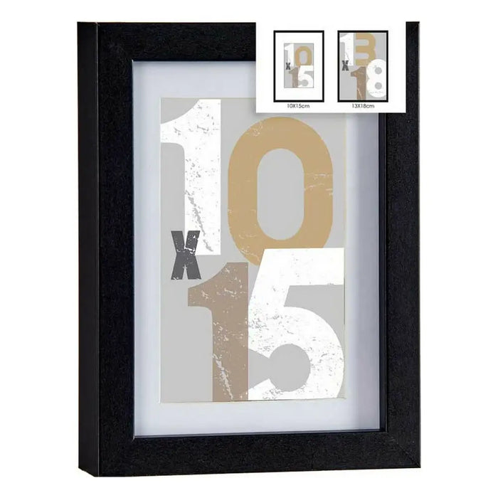 Photo frame Gift Decor Black Glass MDF Wood (6 Units) - Декорация и Осветление<<<Дом Градина<<<BigBuy&&&Рамки за