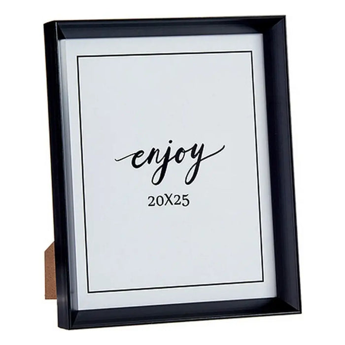 Photo frame Gift Decor Black Glass Plastic (6 Units) - Декорация и Осветление<<<Дом Градина<<<BigBuy&&&Рамки за