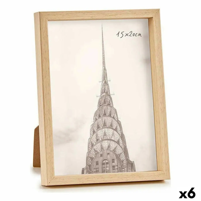 Photo frame Gift Decor Brown Natural Plastic (6 Units) - Декорация и Осветление<<<Дом Градина<<<BigBuy&&&Рамки за