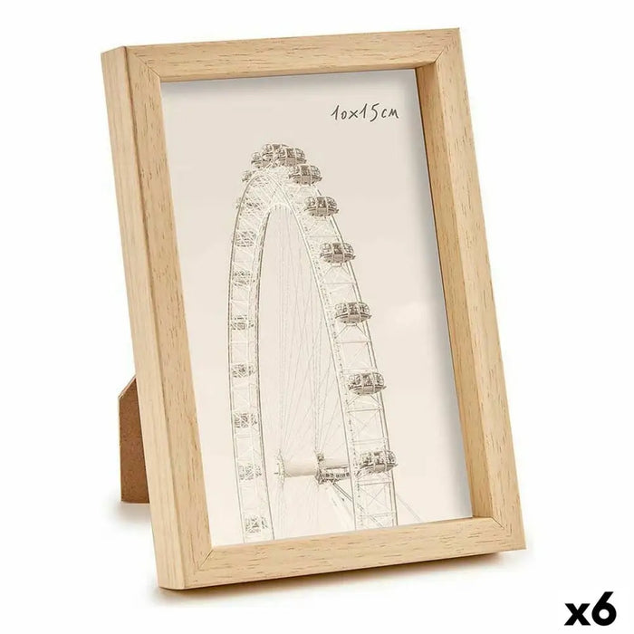 Photo frame Gift Decor Brown Natural Plastic (6 Units) - Декорация и Осветление<<<Дом Градина<<<BigBuy&&&Рамки за