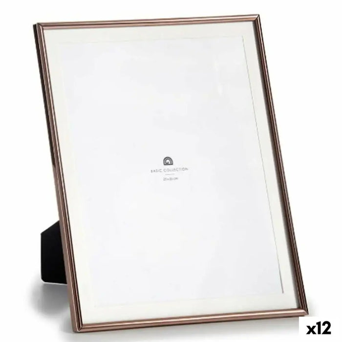 Photo frame Gift Decor Copper Crystal Steel (12 Units) - Декорация и Осветление<<<Дом Градина<<<BigBuy&&&Рамки за