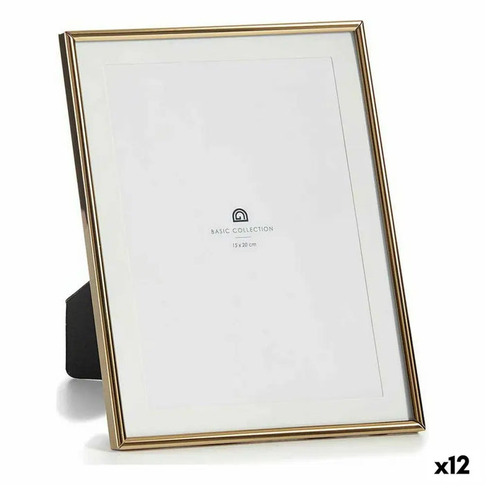 Photo frame Gift Decor Golden Crystal Steel (12 Units) - Декорация и Осветление<<<Дом Градина<<<BigBuy&&&Рамки за