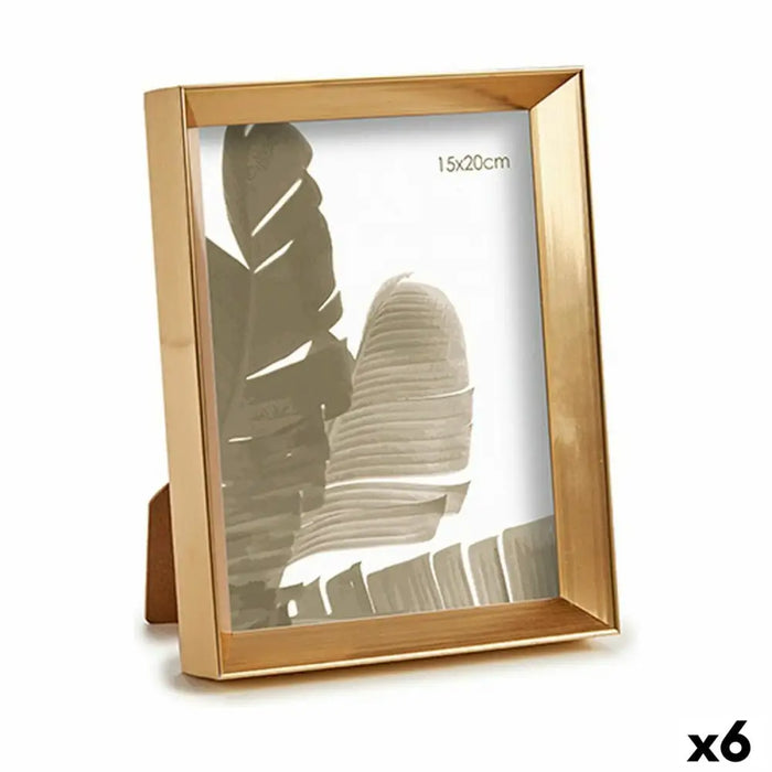 Photo frame Gift Decor Golden Glass Plastic (6 Units) - Декорация и Осветление<<<Дом Градина<<<BigBuy&&&Рамки за