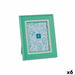 Photo frame Gift Decor Green Crystal Plastic (6 Units) - Декорация и Осветление<<<Дом Градина<<<BigBuy&&&Рамки за