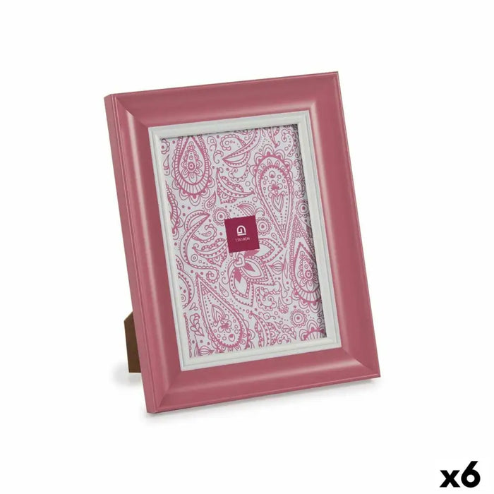 Photo frame Gift Decor Pink Crystal Plastic (6 Units) - Декорация и Осветление<<<Дом Градина<<<BigBuy&&&Рамки за