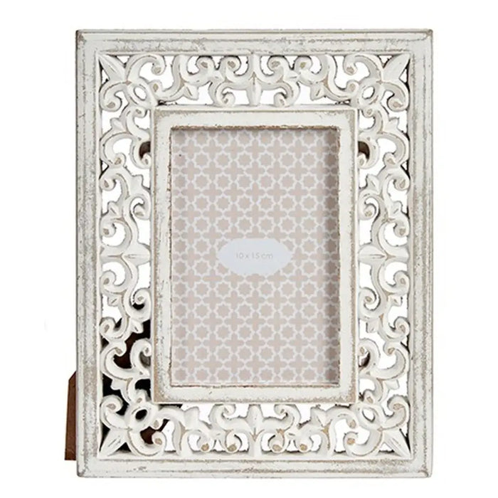 Photo frame Gift Decor White MDF Wood Eucalyptus wood (6 Units) - Декорация и Осветление<<<Дом Градина<<<BigBuy&&&Рамки