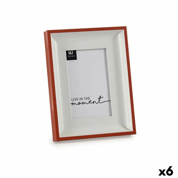 Photo frame Gift Decor White Red Crystal Plastic (6 Units) - Декорация и Осветление<<<Дом Градина<<<BigBuy&&&Рамки за