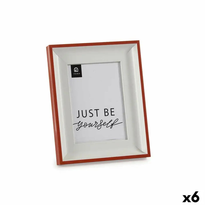 Photo frame Gift Decor White Red Crystal Plastic (6 Units) - Декорация и Осветление<<<Дом Градина<<<BigBuy&&&Рамки за