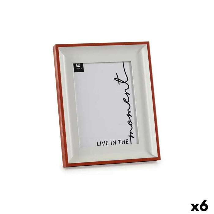 Photo frame Gift Decor White Red Crystal Plastic (6 Units) - Декорация и Осветление<<<Дом Градина<<<BigBuy&&&Рамки за