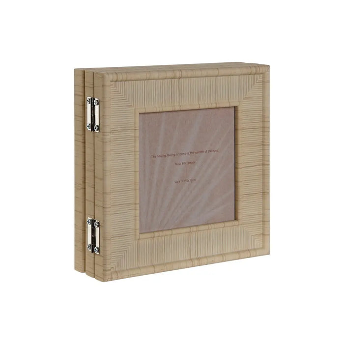 Photo frame Home ESPRIT Brown Beige Natural Ivory Crystal polystyrene 47 X 2 X 16 cm (4 Units) - Декорация и