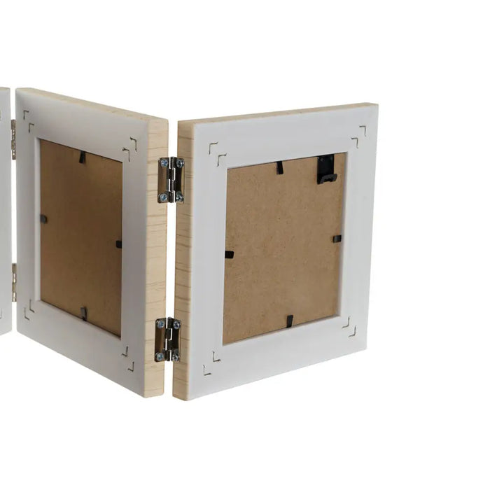 Photo frame Home ESPRIT Brown Beige Natural Ivory Crystal polystyrene 47 X 2 X 16 cm (4 Units) - Декорация и
