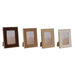 Photo frame Home ESPRIT White Brown Beige Light brown Velvet Crystal Modern 16 x 2 x 21 cm (4 Units) - Декорация и