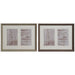 Photo frame Home ESPRIT White Brown Natural Crystal polystyrene Urban 29 X 3 X 23 cm (2 Units) - Декорация и