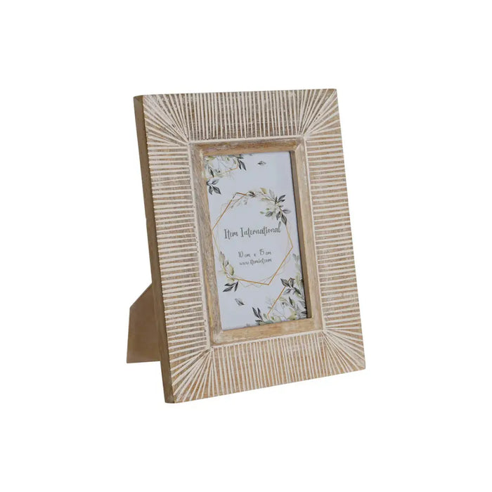 Photo frame Home ESPRIT White Mango wood Modern 19 x 1 x 24 cm - Декорация и Осветление<<<Дом Градина<<<BigBuy&&&Рамки
