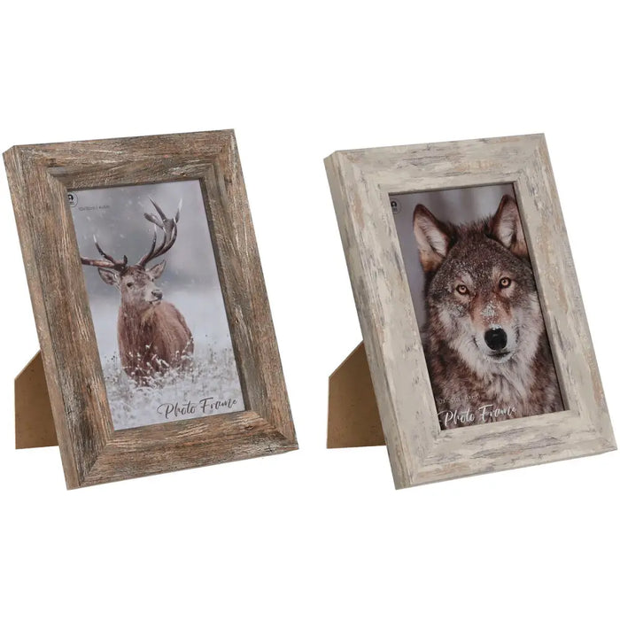 Photo frame Home ESPRIT White Natural Crystal polystyrene Scandinavian 14,5 x 2 x 20 cm (2 Units) - Декорация и
