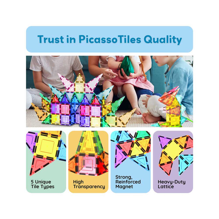 Magnetic constructor Picasso Tiles STEAM - 61 pieces