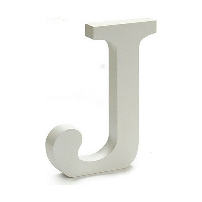 Letter Pincello J White 1,8 x 21 x 17 cm (12 Units)