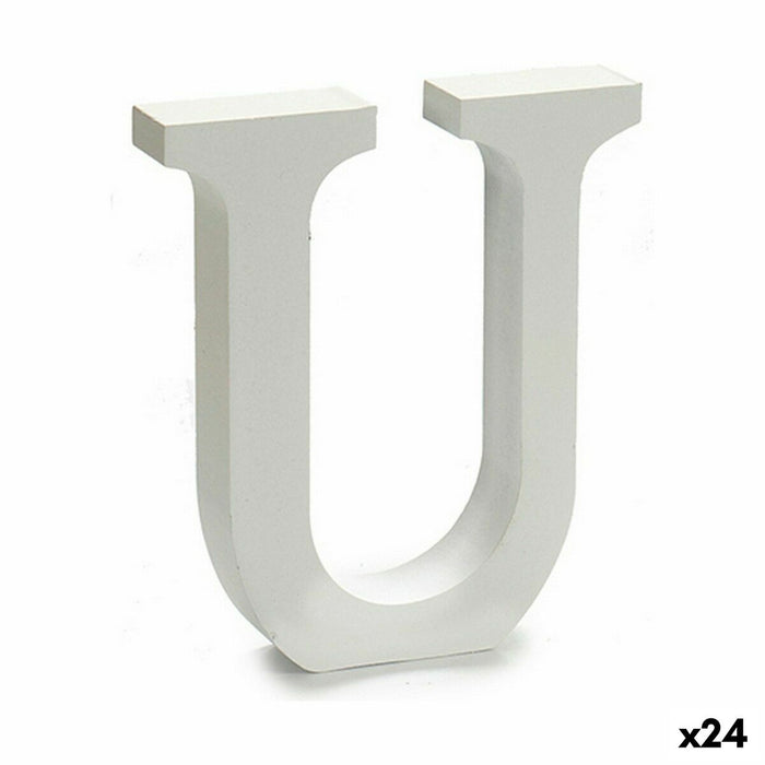 Letter Pincello U White 2 x 16 x 14,5 cm (24 Units)