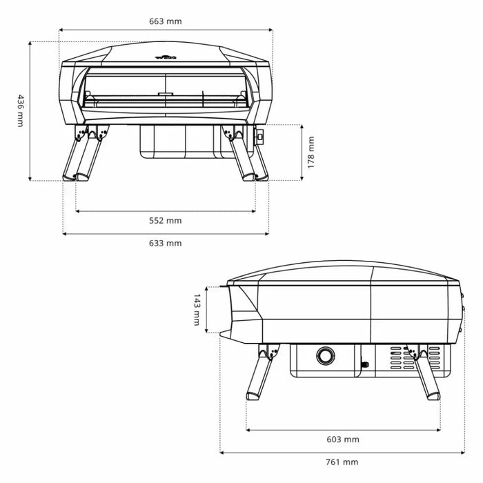 Pizza oven Witt ETNA Rotante Mat Graphite - Барбекю<<<Дом и градина<<<TechMart