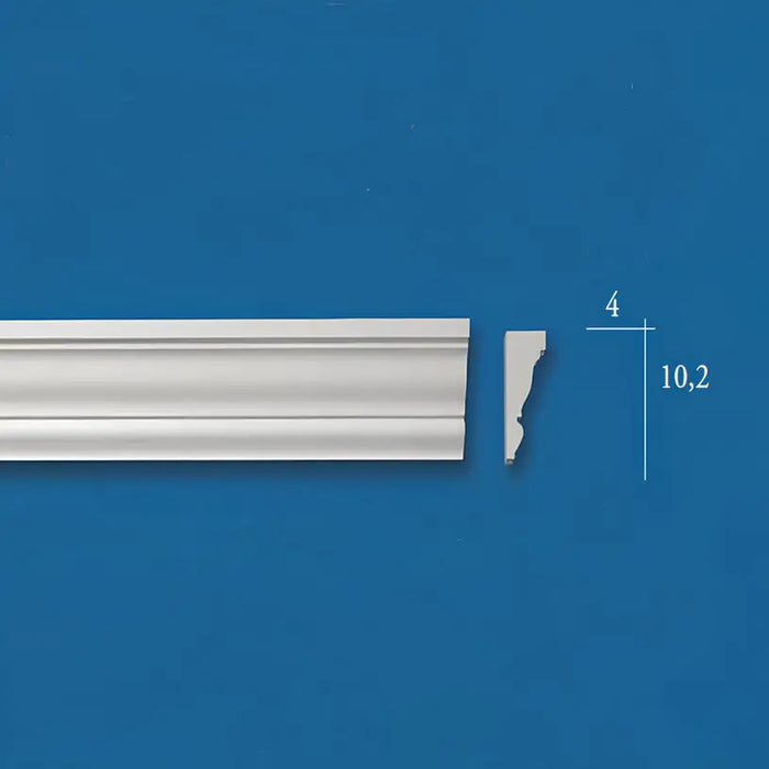 PLASTER MOLDING 3042 4X10.2 CM 1.5 M - Аксесоари за таванни панели<<<Стенни и таванни панели<<<Подови и стенни