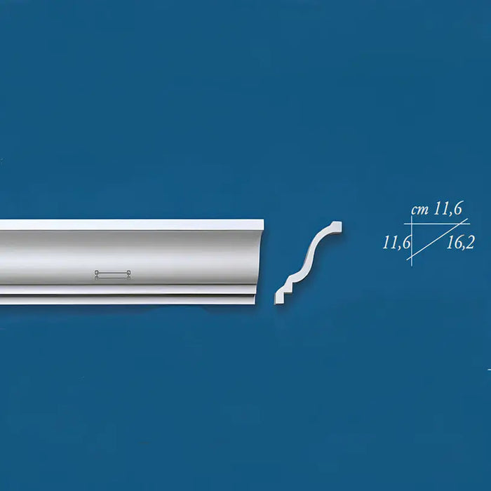 PLASTER MOLDING 3052 11.6X11.6 CM 1.5 M - Аксесоари за таванни панели<<<Стенни и таванни панели<<<Подови и стенни