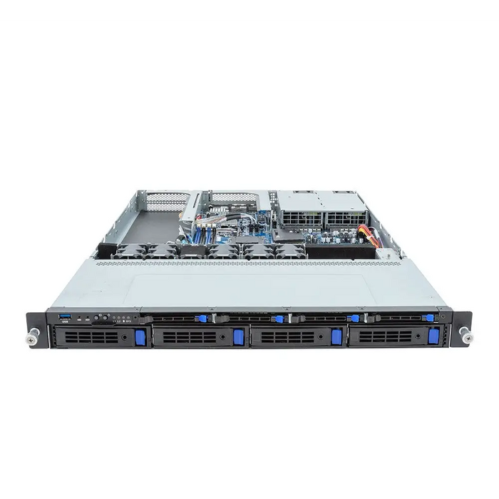 Platforma Gigabyte Rack (1U) R133-C11-AAG1 AMD Epyc 4004/Ryzen 7000 (4x 3,5’’ SATA HS 1xM.2 2x10Gbe 2x1Gbe IPMI 1 + 1
