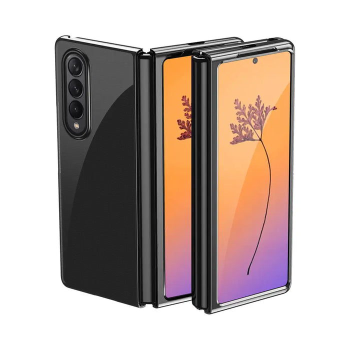 Plating Case for Samsung Galaxy Z Fold 4 cover with a metallic frame black - Cell phone cases and covers<<<HurtelXML