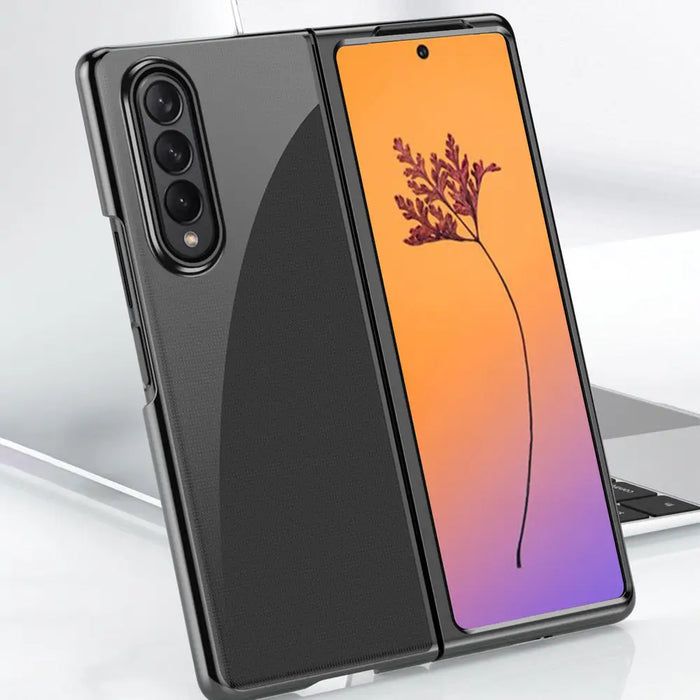 Plating Case for Samsung Galaxy Z Fold 4 cover with a metallic frame pink - Cell phone cases and covers<<<HurtelXML