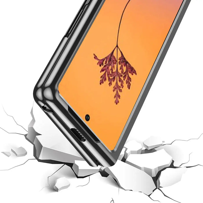 Plating Case for Samsung Galaxy Z Fold 4 cover with a metallic frame pink - Cell phone cases and covers<<<HurtelXML